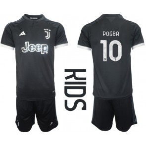 Juventus Paul Pogba #10 Dětské Alternativní dres komplet 2023-24 Krátký Rukáv (+ trenýrky)